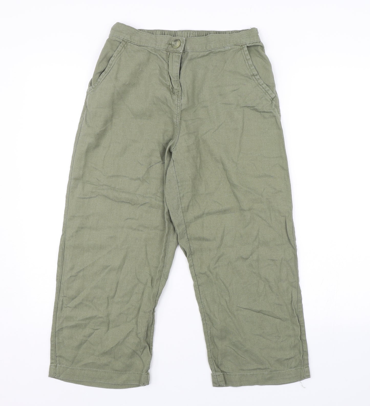 Nutmeg Womens Green   Cropped Trousers Size 8 L20 in