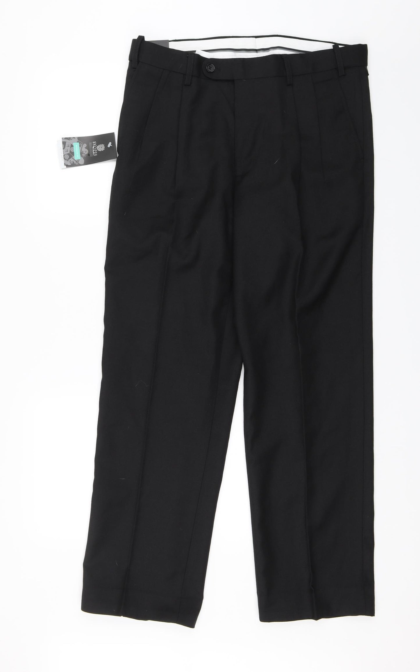 Skopes Mens Black   Dress Pants Trousers Size 34 in L28 in
