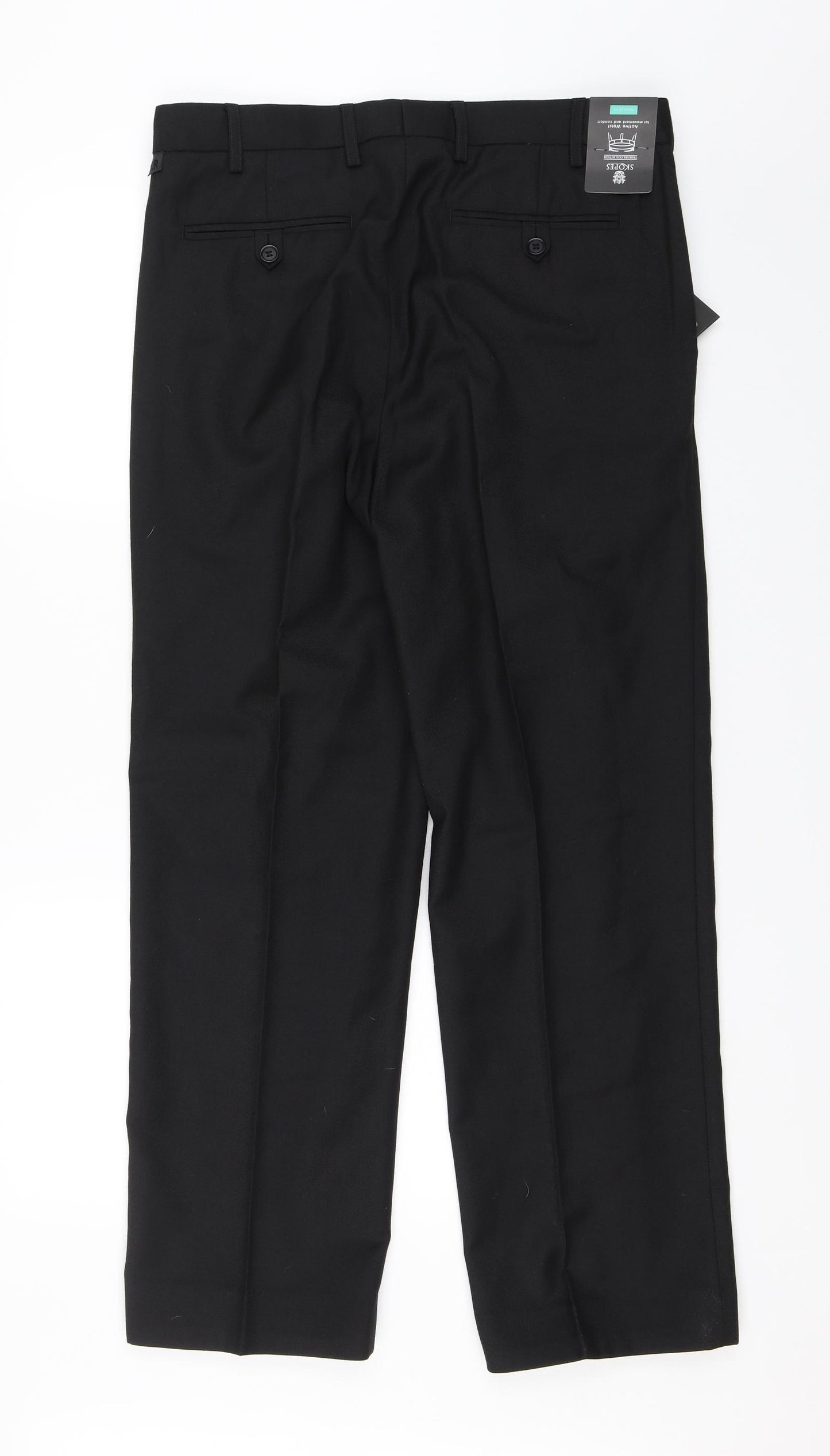 Skopes Mens Black   Dress Pants Trousers Size 34 in L28 in