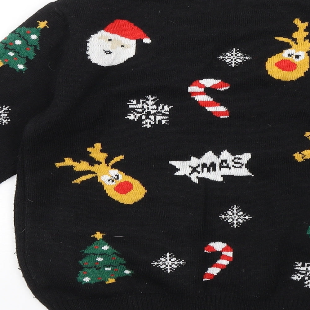 Primark Boys Black   Pullover Jumper Size 5-6 Years  - Christmas Jumper