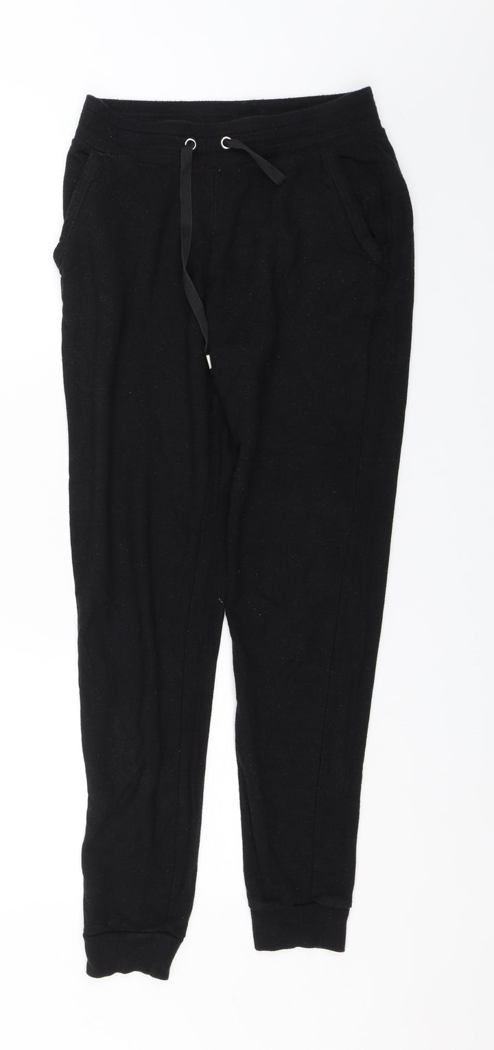 F&F Womens Black Sweatpants Trousers Size 8 L27 in