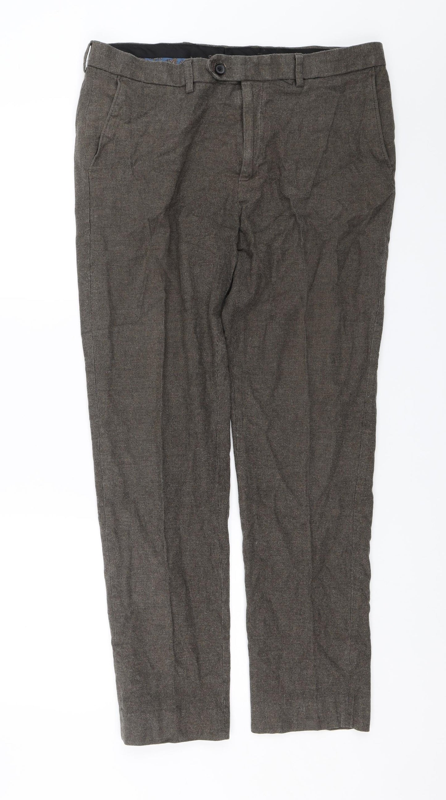TU Mens Brown   Trousers  Size 34 in L27 in