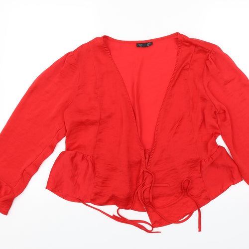 Topshop Womens Red   Shrug Jumper Size 12
