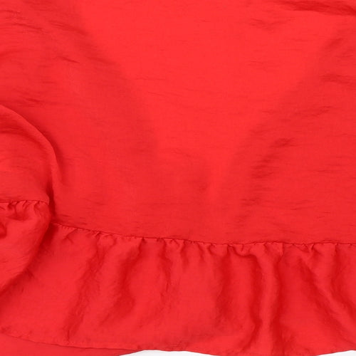 Topshop Womens Red   Shrug Jumper Size 12
