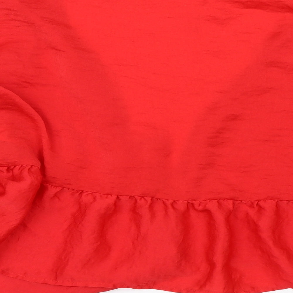 Topshop Womens Red   Shrug Jumper Size 12