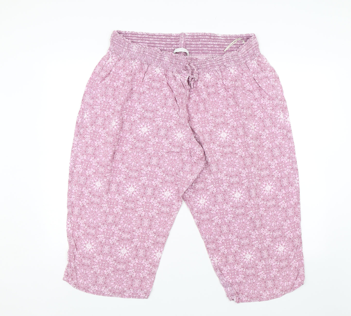 M&S Womens Pink Paisley   Pyjama Pants Size 22