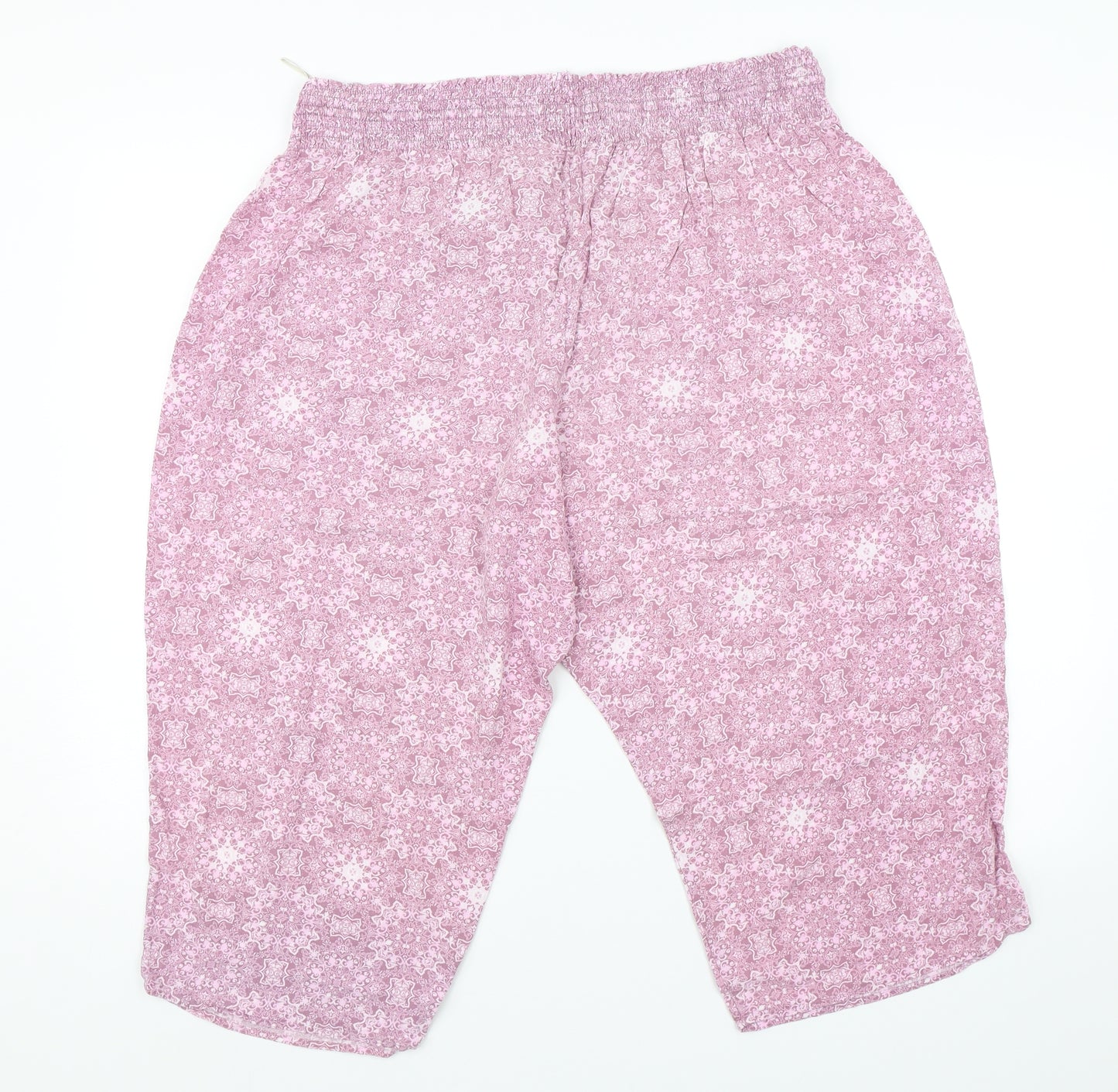 M&S Womens Pink Paisley   Pyjama Pants Size 22