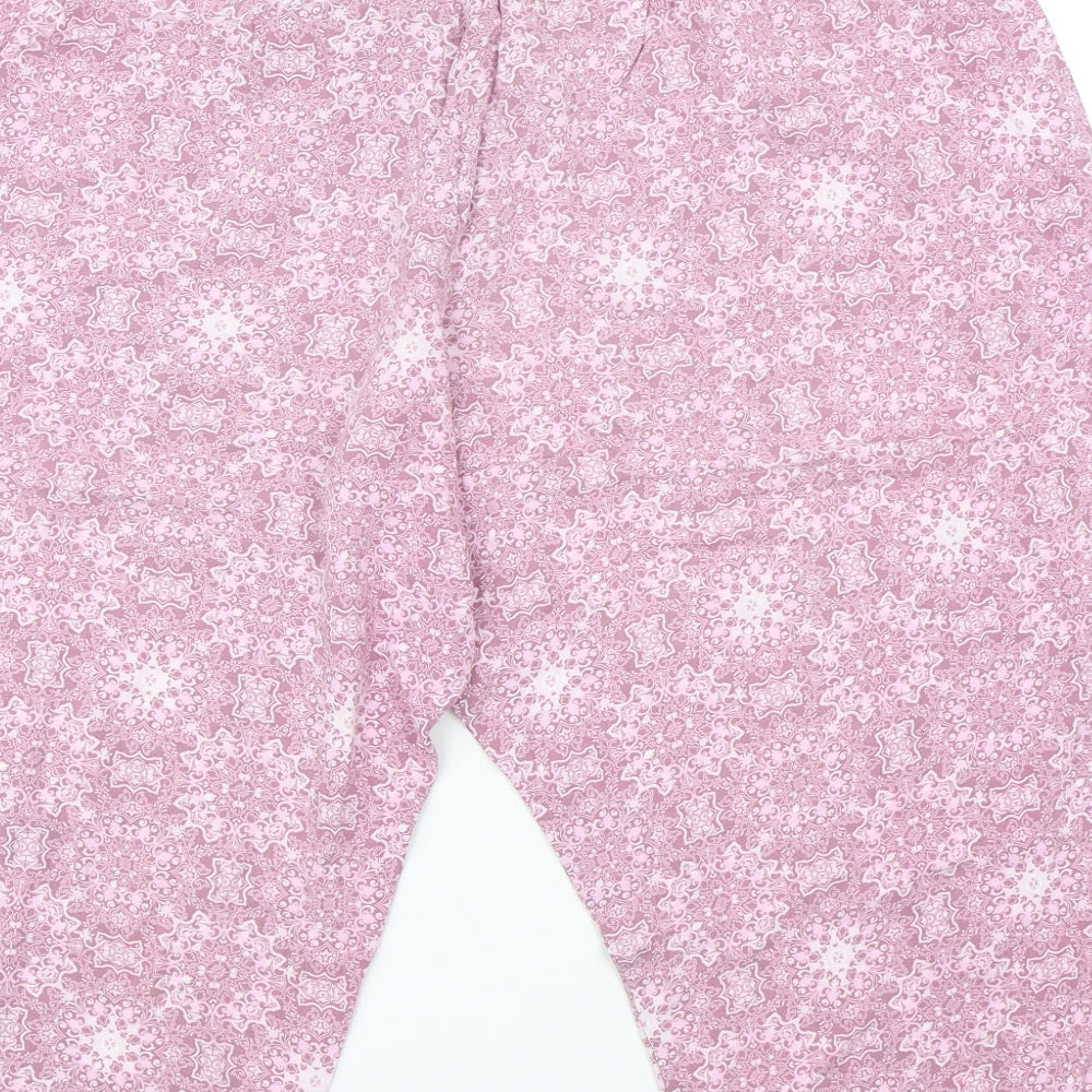 M&S Womens Pink Paisley   Pyjama Pants Size 22