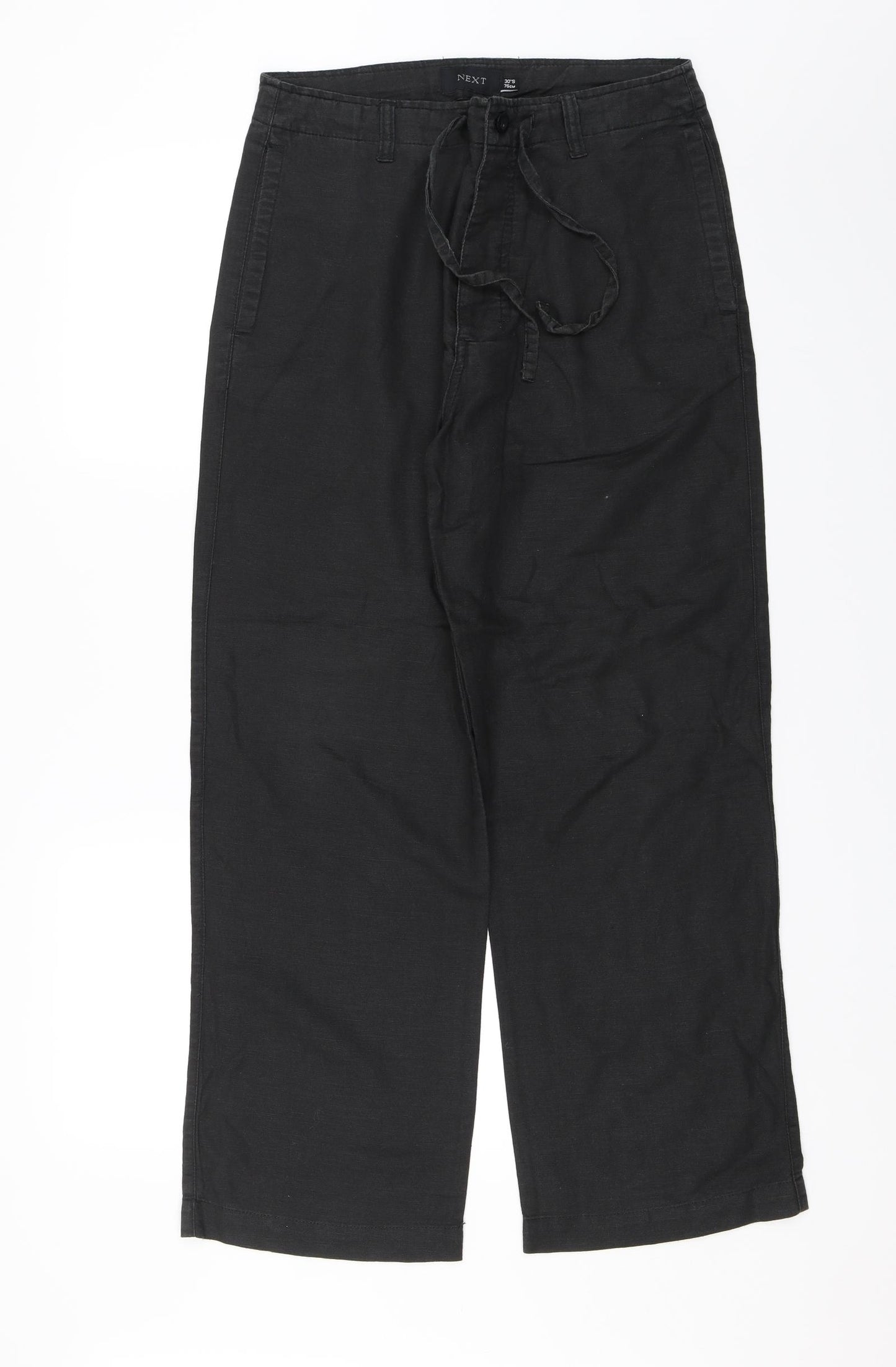 NEXT Mens Black   Trousers  Size 30 L26 in - Short length