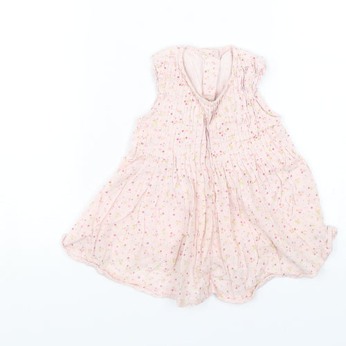George Baby Pink Floral  Shift  Size 9-12 Months
