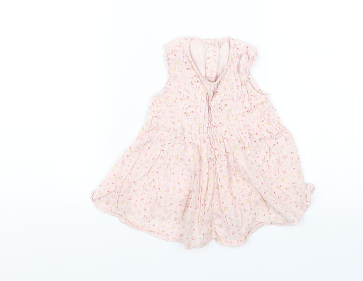 George Baby Pink Floral Shift Size 9-12 Months