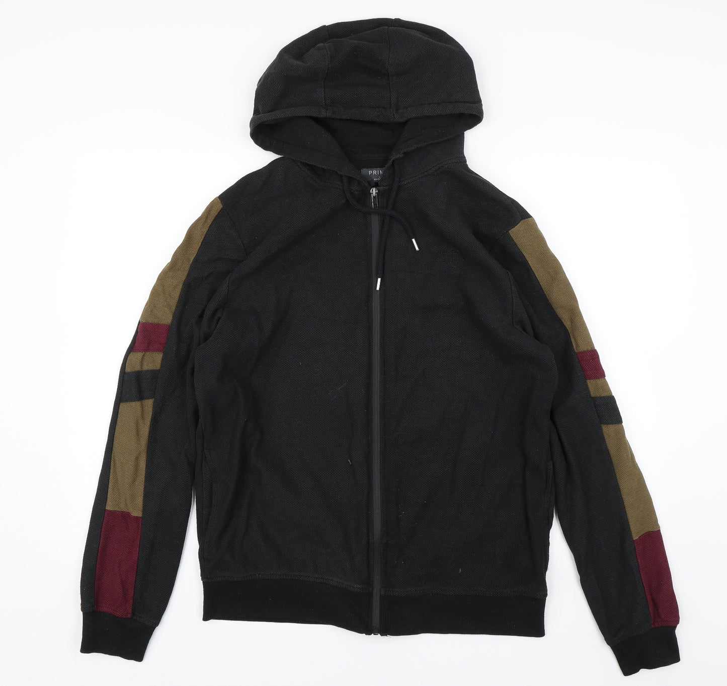 Primark Mens Black   Full Zip Hoodie Size L
