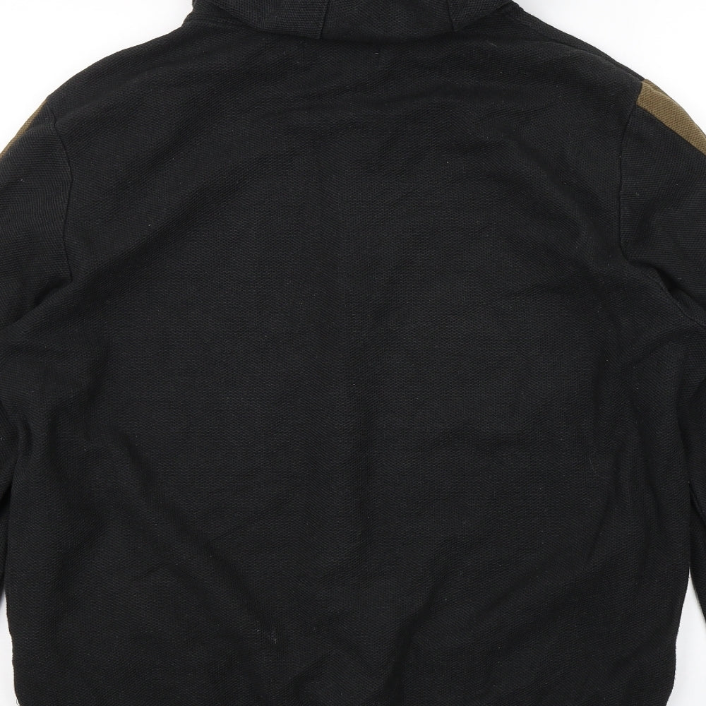 Primark Mens Black   Full Zip Hoodie Size L