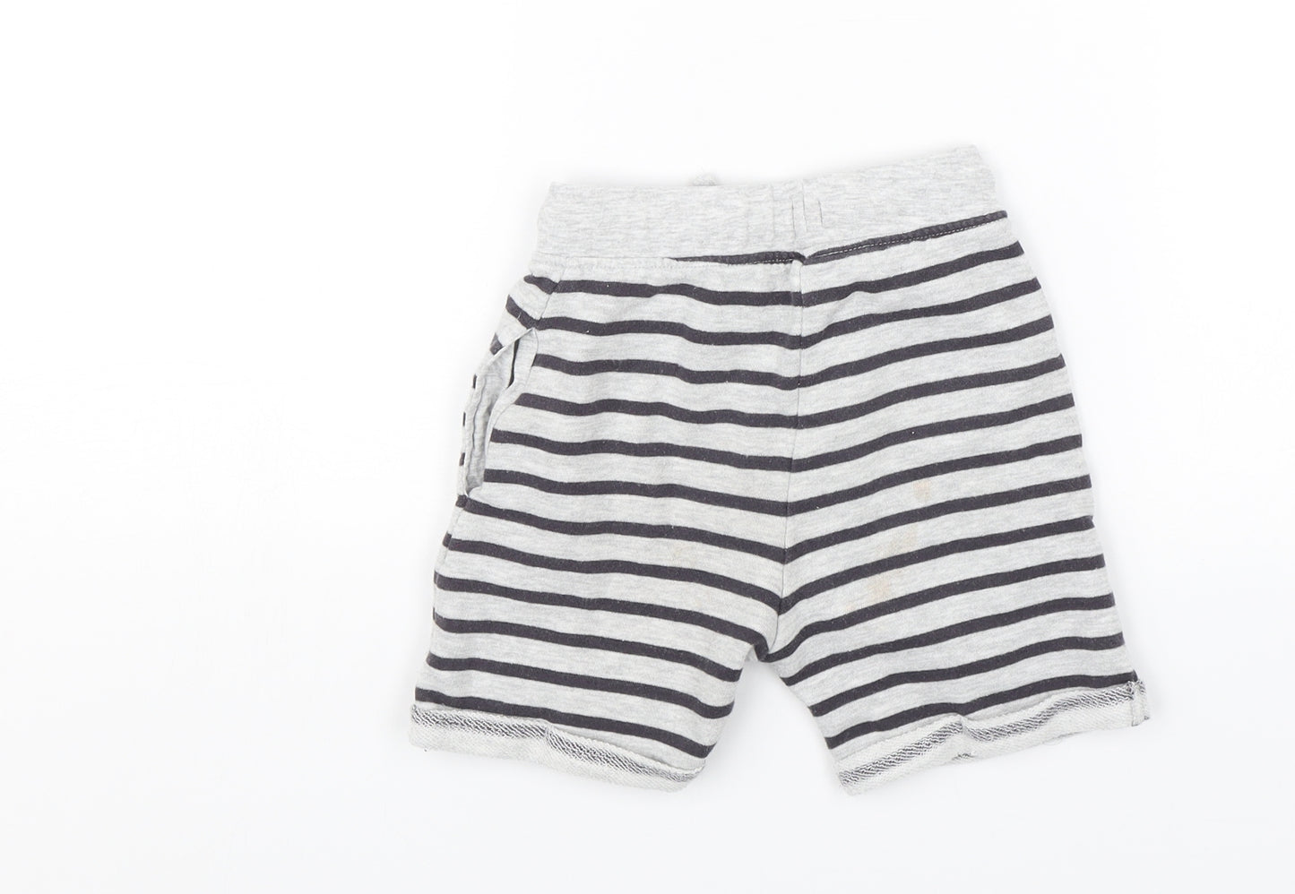 Nutmeg Boys Grey Striped  Sweat Shorts Size 2-3 Years