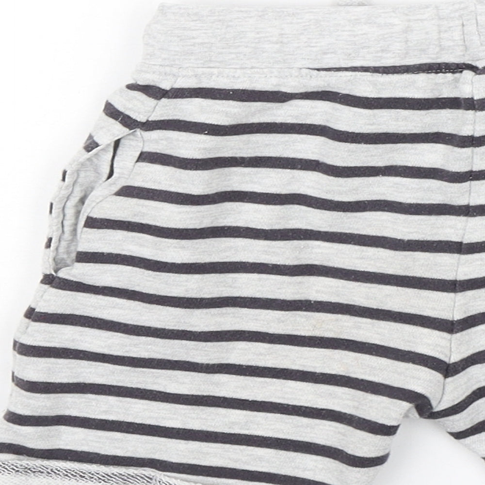 Nutmeg Boys Grey Striped  Sweat Shorts Size 2-3 Years