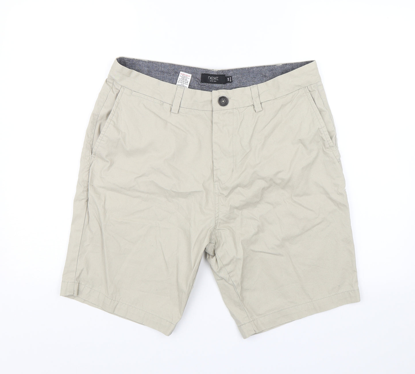 NEXT Mens Beige   Chino Shorts Size 34 in