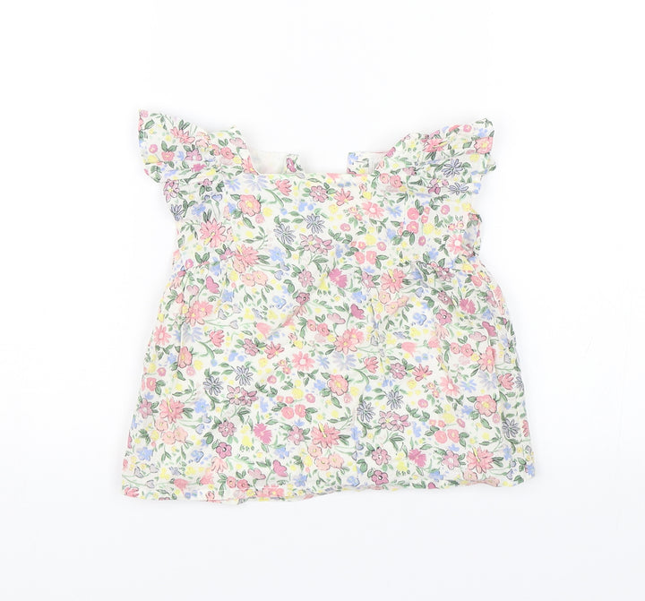 Primark Baby White Floral  Shift  Size 12-18 Months
