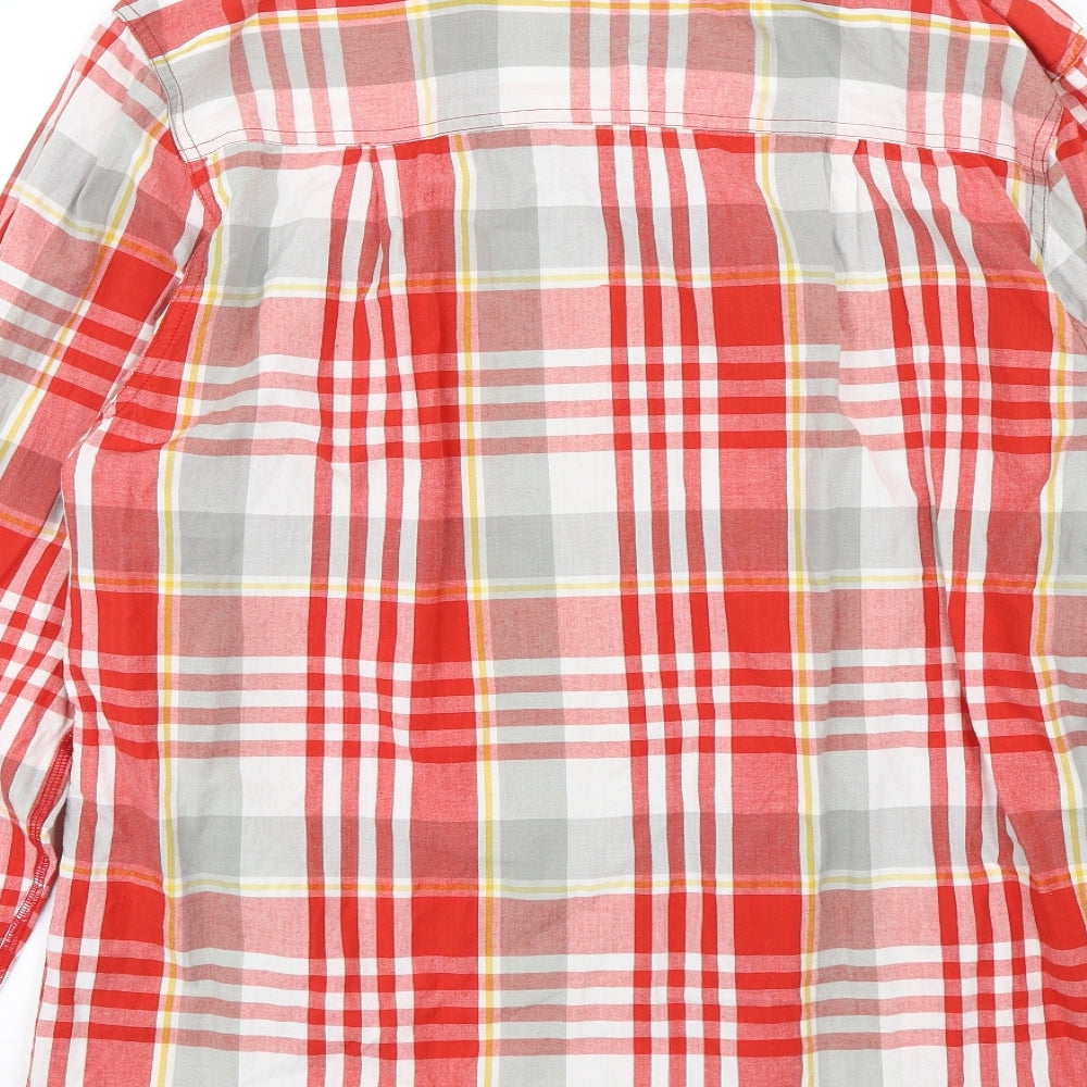 Tog24 Mens Red Plaid   Button-Up Size XL