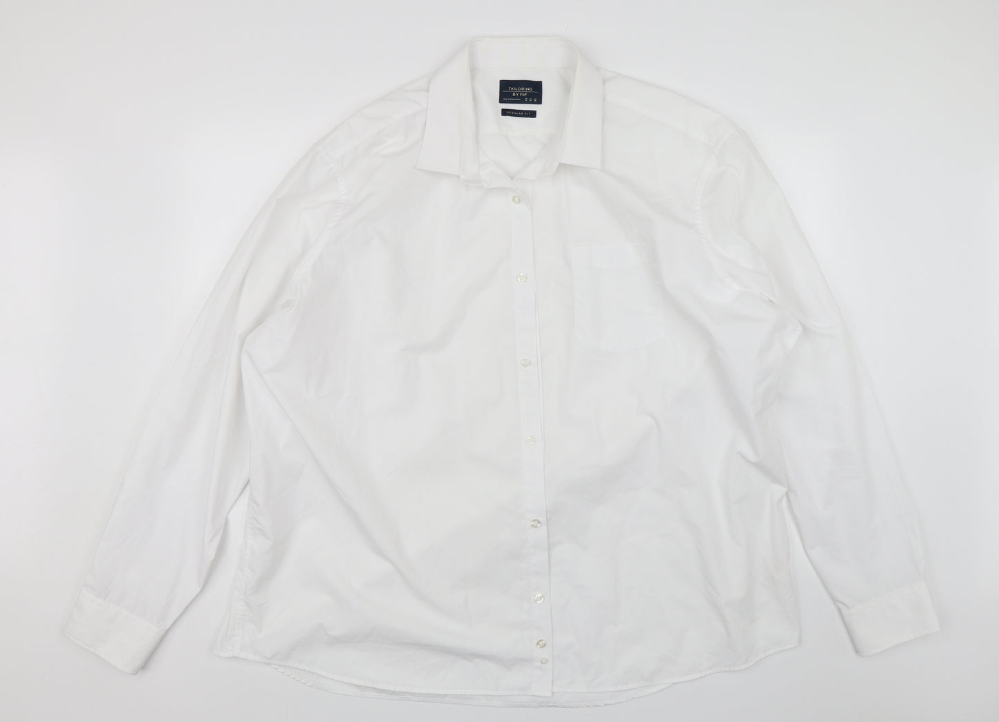 F&F Mens White    Dress Shirt Size 19