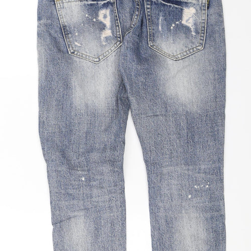 Hong Jin Chun Mens Blue  Denim Cropped Jeans Size 27 in L22 in