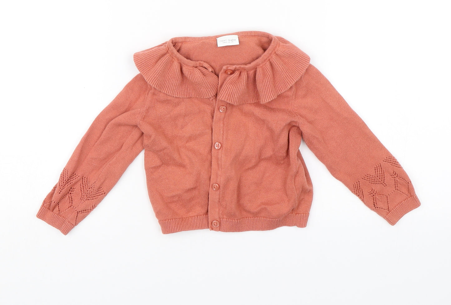 NEXT Baby Orange   Cardigan Jumper Size 9-12 Months