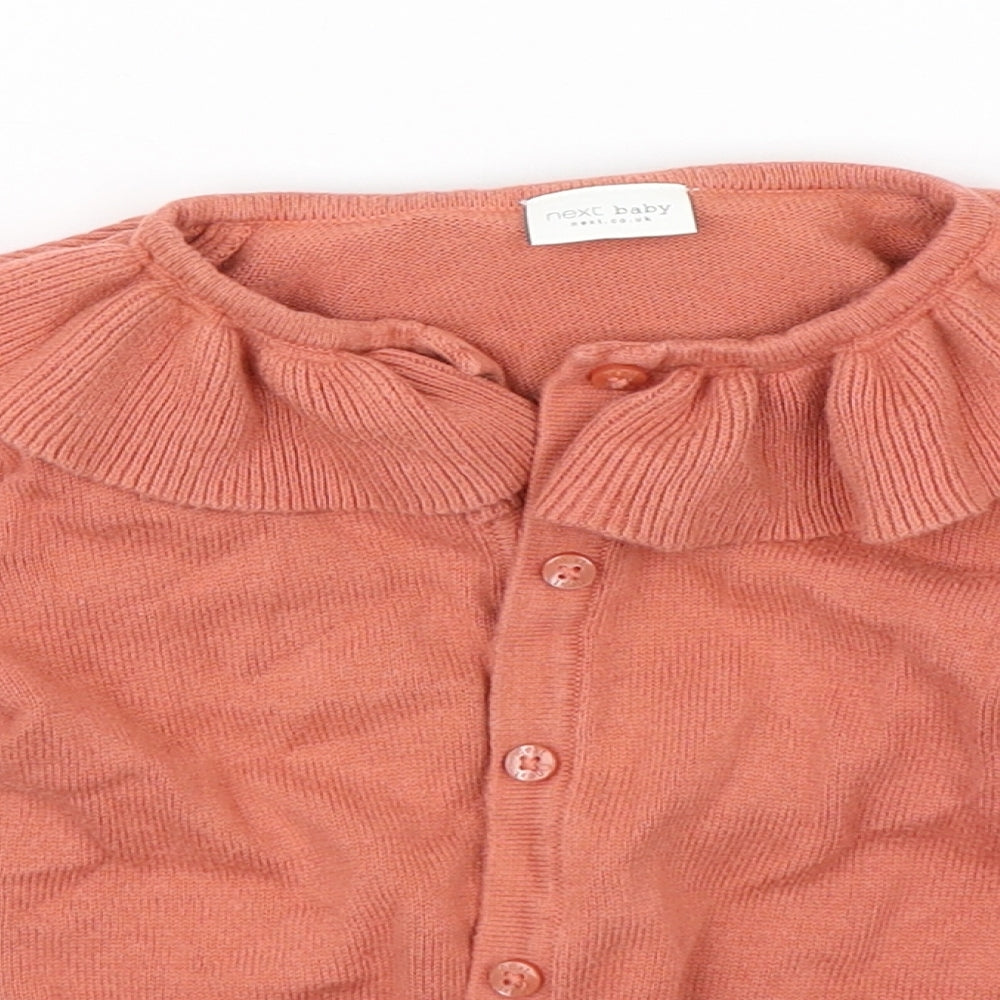 NEXT Baby Orange   Cardigan Jumper Size 9-12 Months
