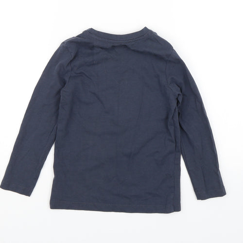 Nutmeg Boys Blue   Basic T-Shirt Size 5-6 Years  - Who Needs Santa When You Have Nana