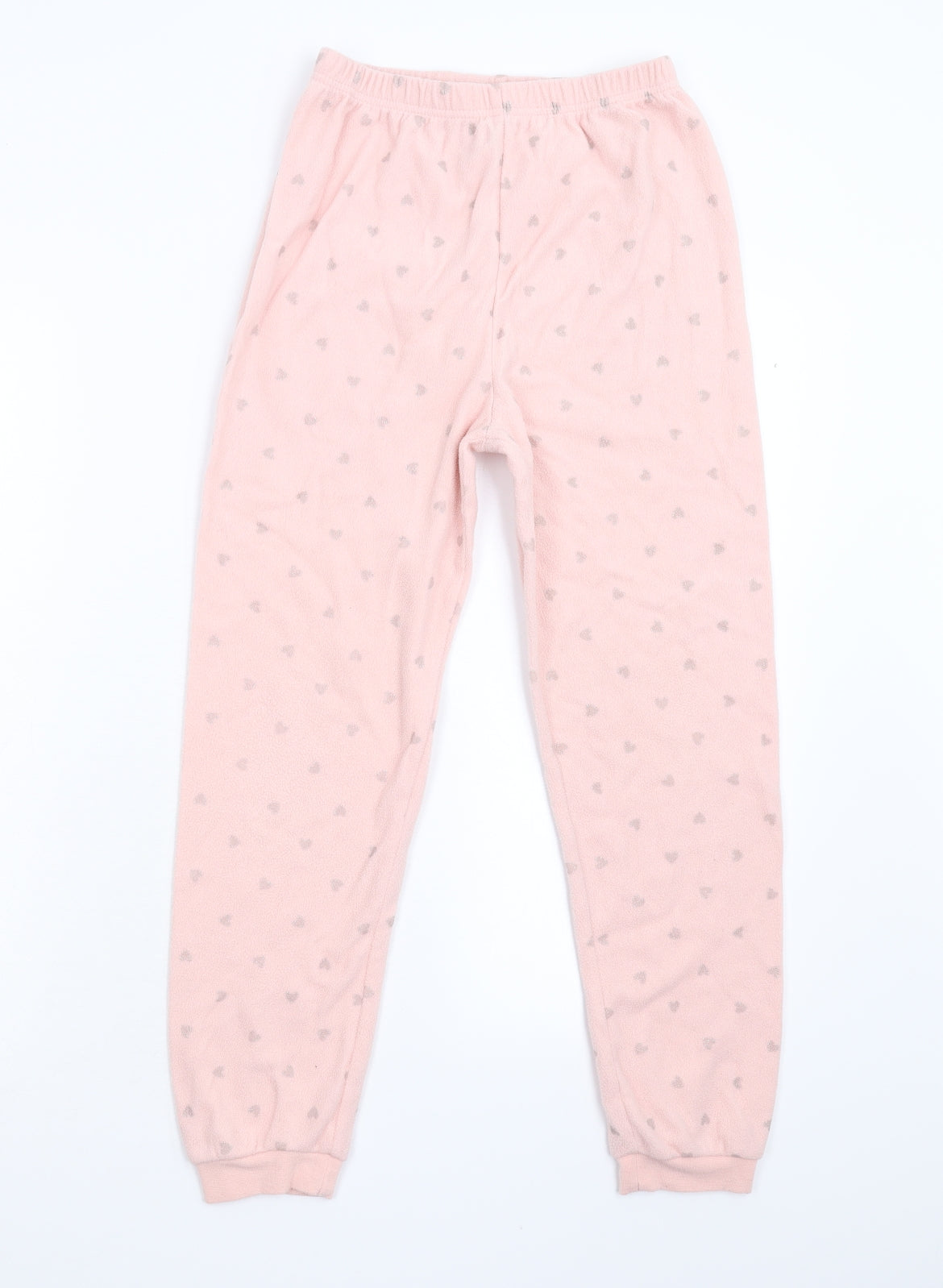 Primark Girls Pink Geometric Fleece  Pyjama Pants Size 11-12 Years