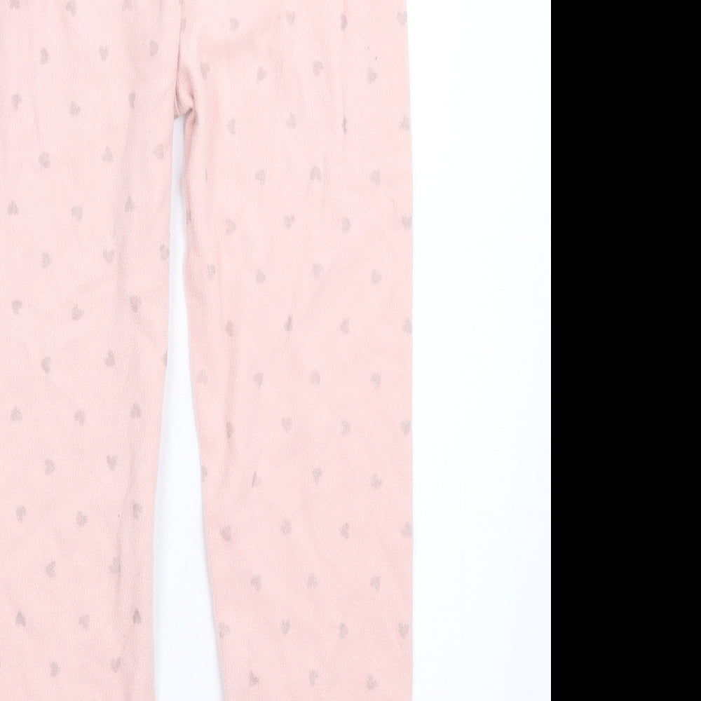 Primark Girls Pink Geometric Fleece  Pyjama Pants Size 11-12 Years