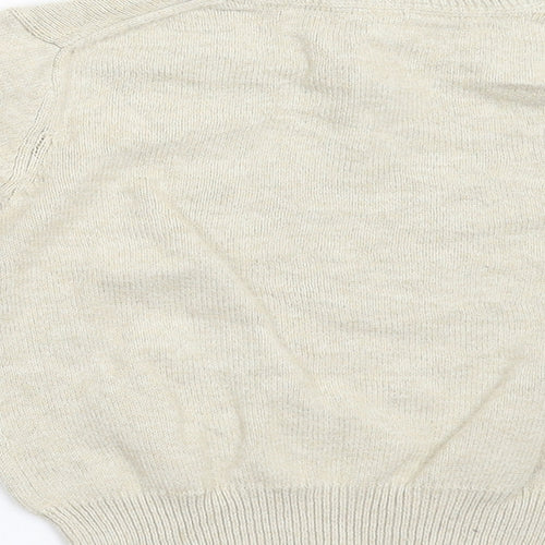 Janie & Jack Boys Beige  Knit Pullover Jumper Size 2 Years