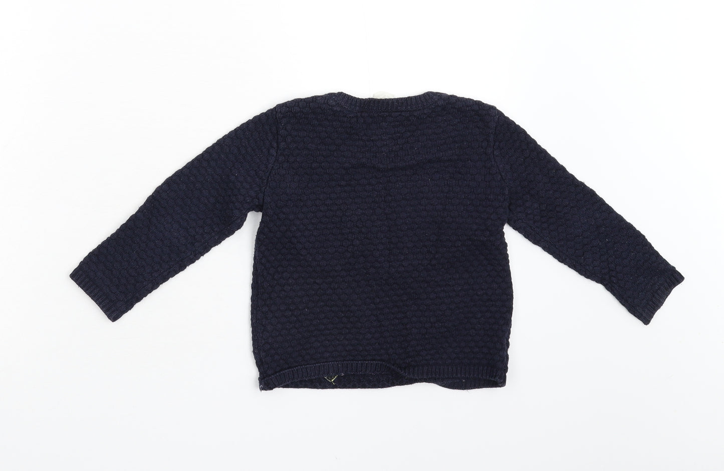 H&M Boys Blue  Knit Pullover Jumper Size 2-3 Years