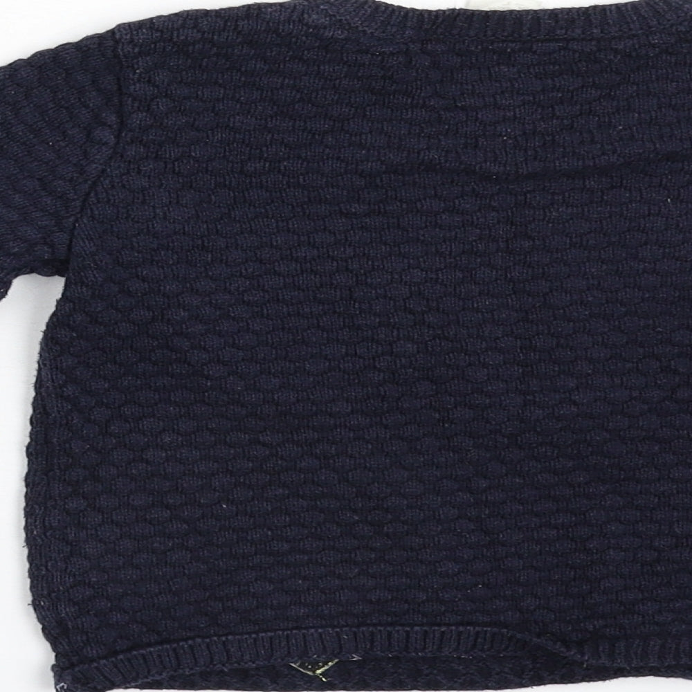 H&M Boys Blue  Knit Pullover Jumper Size 2-3 Years