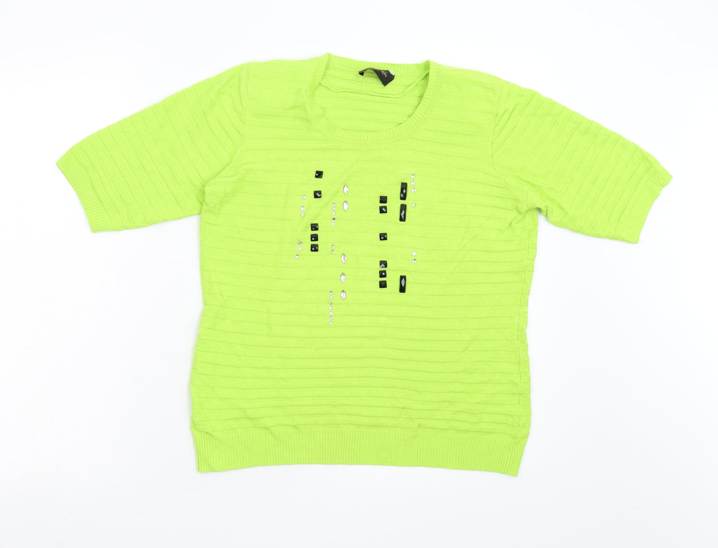 Eugene Klein Womens Green  Knit Pullover Jumper Size M