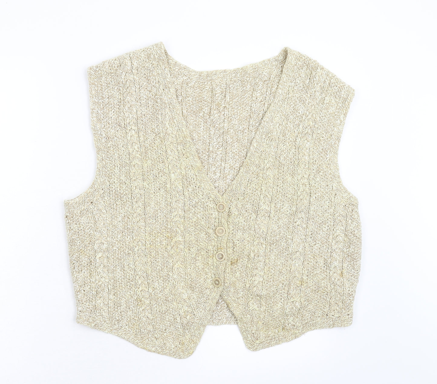 Preworn Mens Beige  Knit Vest Jumper Size M