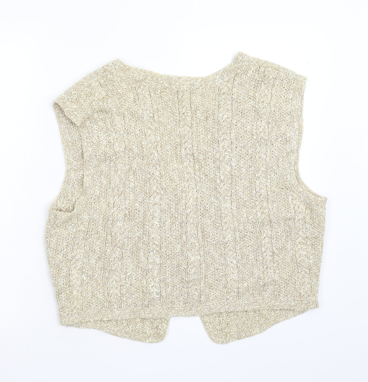 Preworn Mens Beige  Knit Vest Jumper Size M