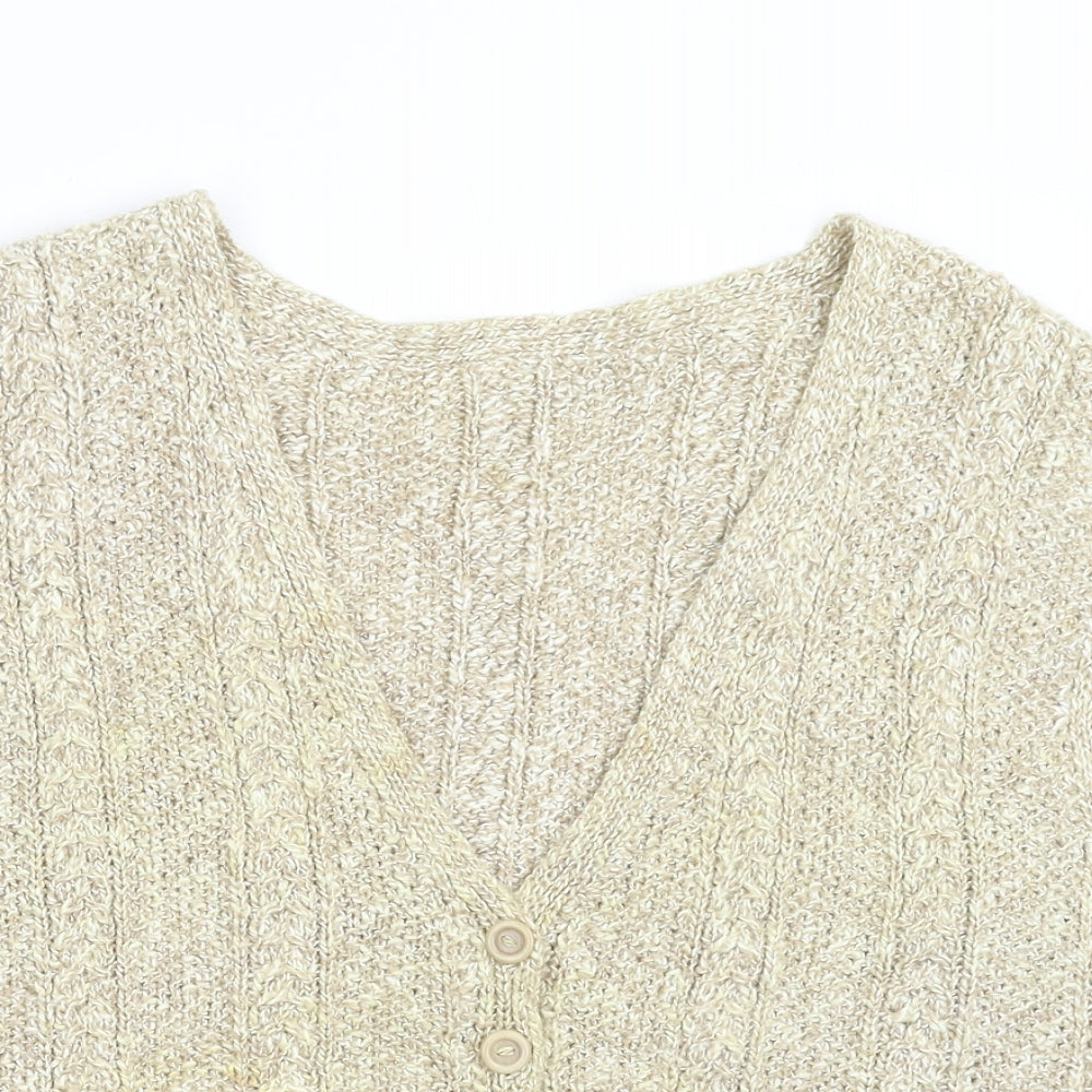 Preworn Mens Beige  Knit Vest Jumper Size M
