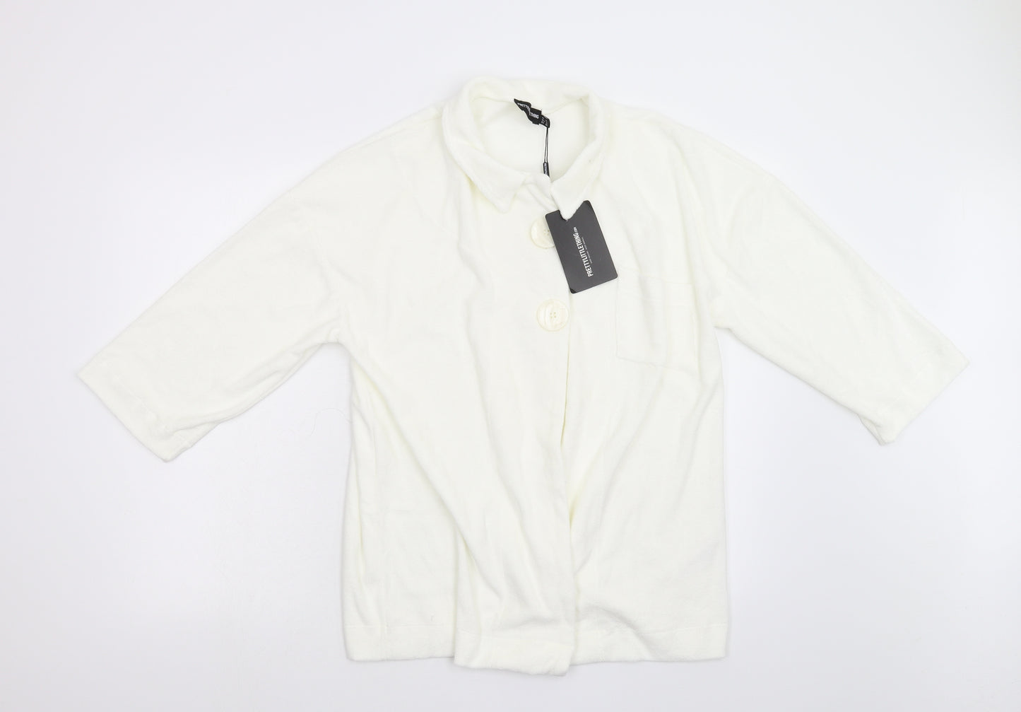 Pretty Little Thing Womens Ivory   Jacket  Size 10  - Lightweight