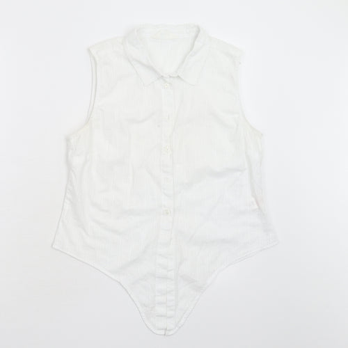 Primark Womens White   Basic Button-Up Size 14