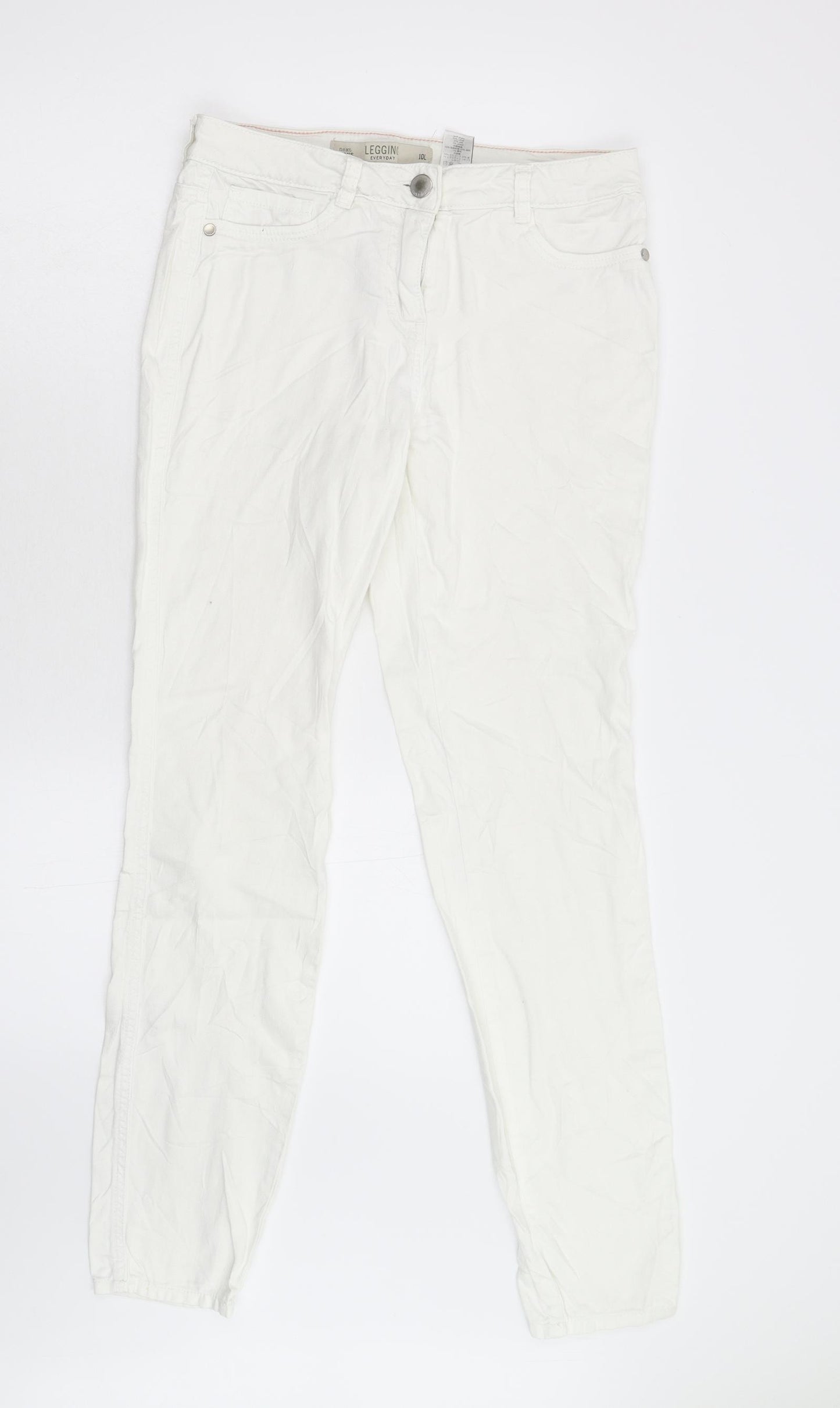 NEXT Womens White   Straight Jeans Size 10 L30 in