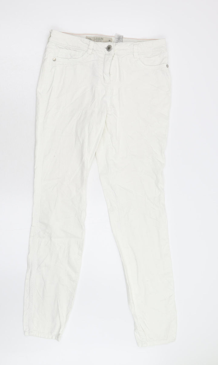 NEXT Womens White   Straight Jeans Size 10 L30 in