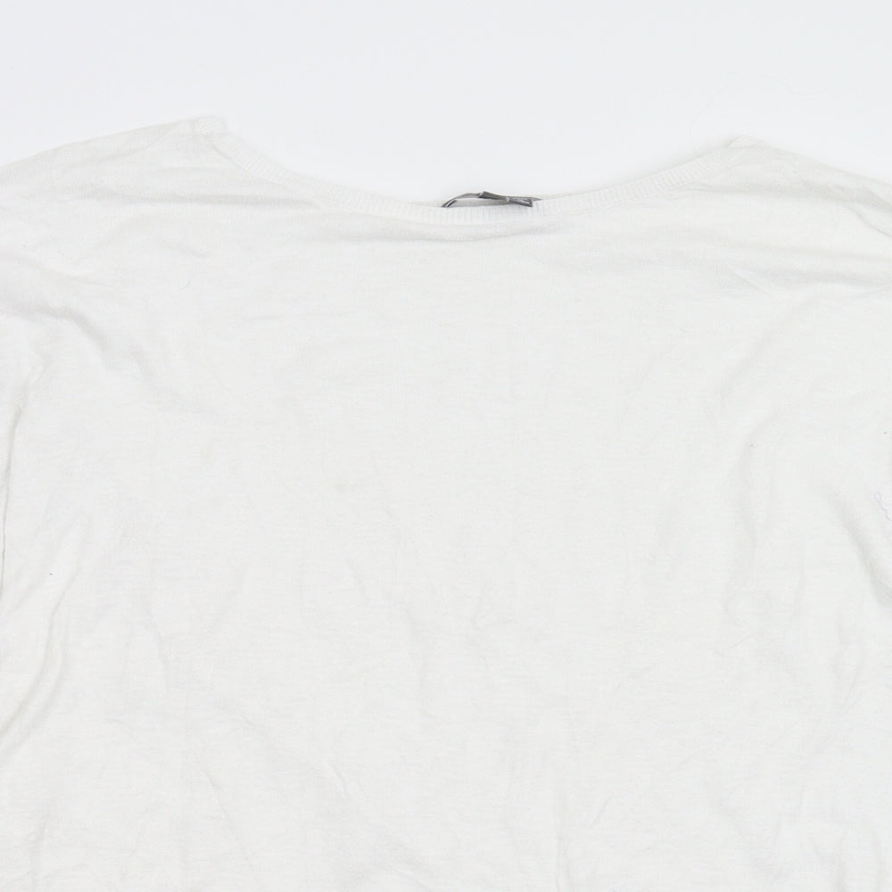 Vince Mens White  Knit Pullover Jumper Size M