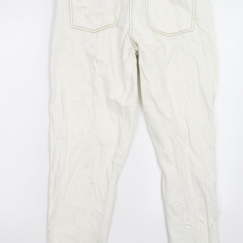 Primark Womens White  Denim Straight Jeans Size 8 L28 in