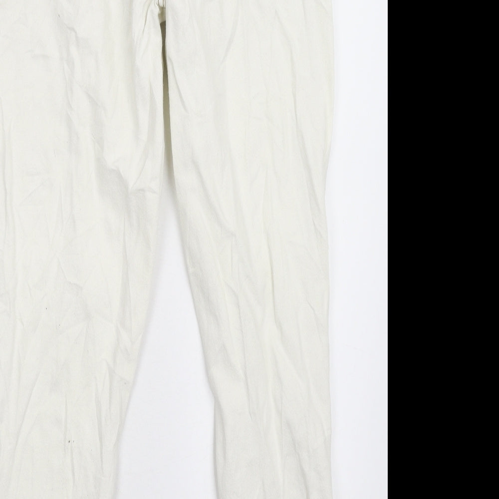 Primark Womens White  Denim Straight Jeans Size 8 L28 in