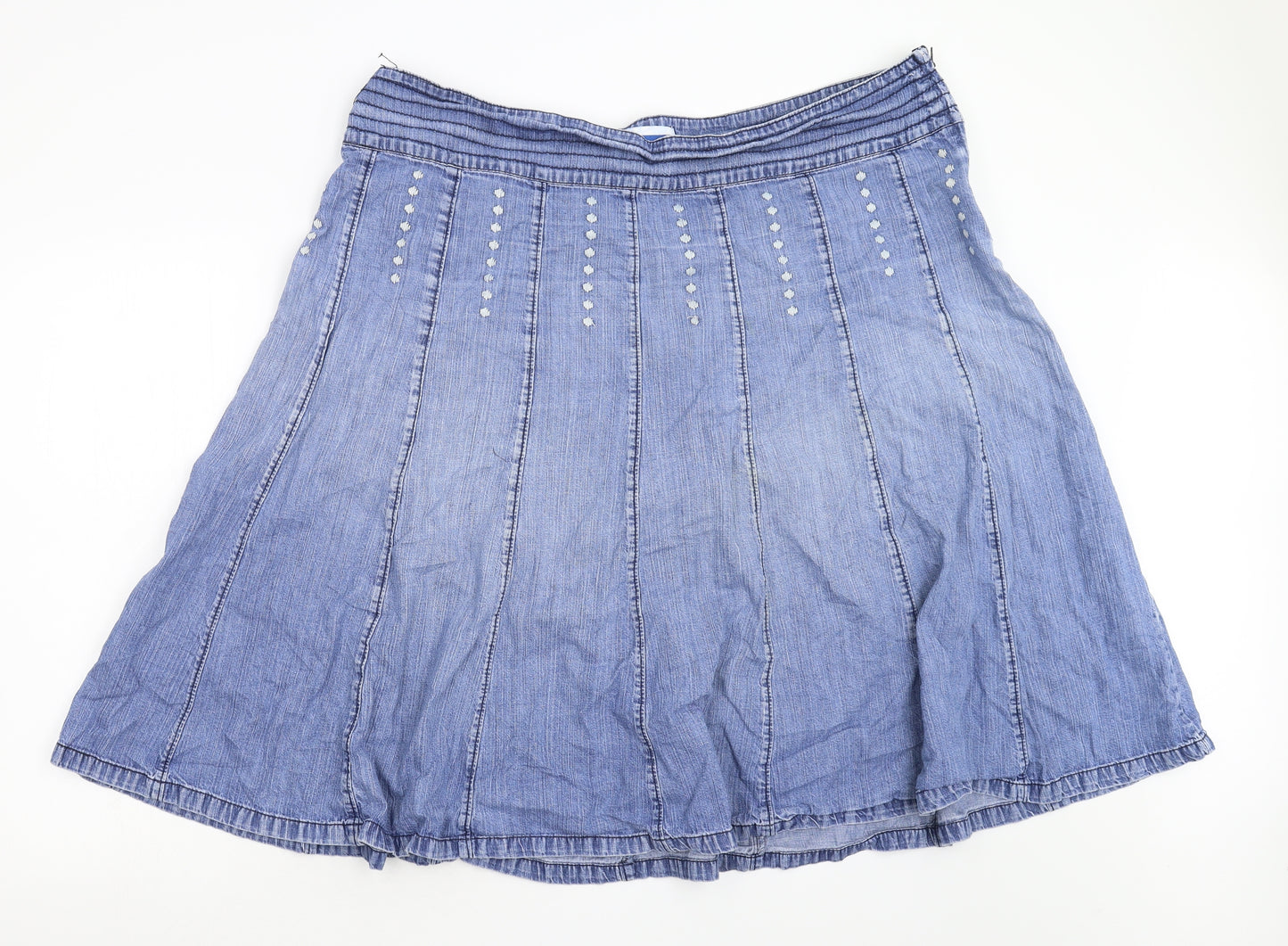 BM Denim Womens Blue  Denim A-Line Skirt Size 24