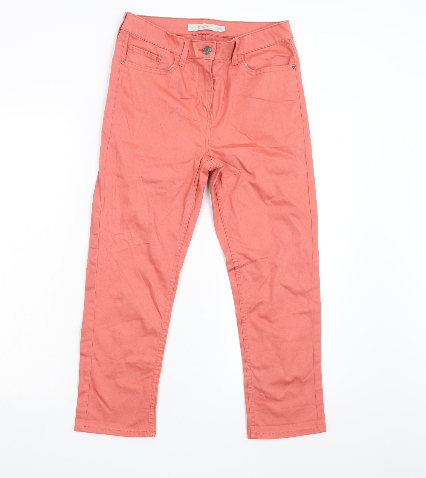 Debenhams Womens Pink   Cropped Trousers Size 10 L22 in
