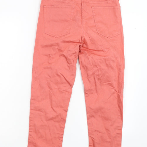 Debenhams Womens Pink   Cropped Trousers Size 10 L22 in