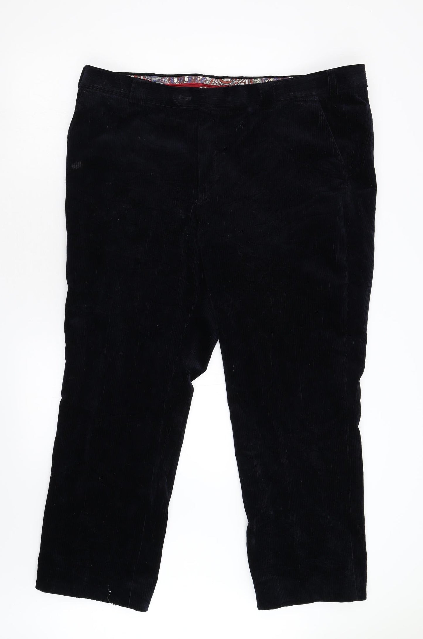 Meyer Mens Black  Corduroy Trousers  Size 42 L32 in