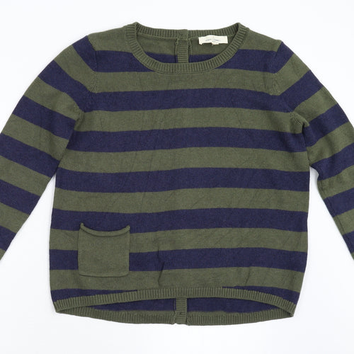 Seasalt Cornwall Womens Multicoloured Striped Knit Cardigan Jumper Size 10