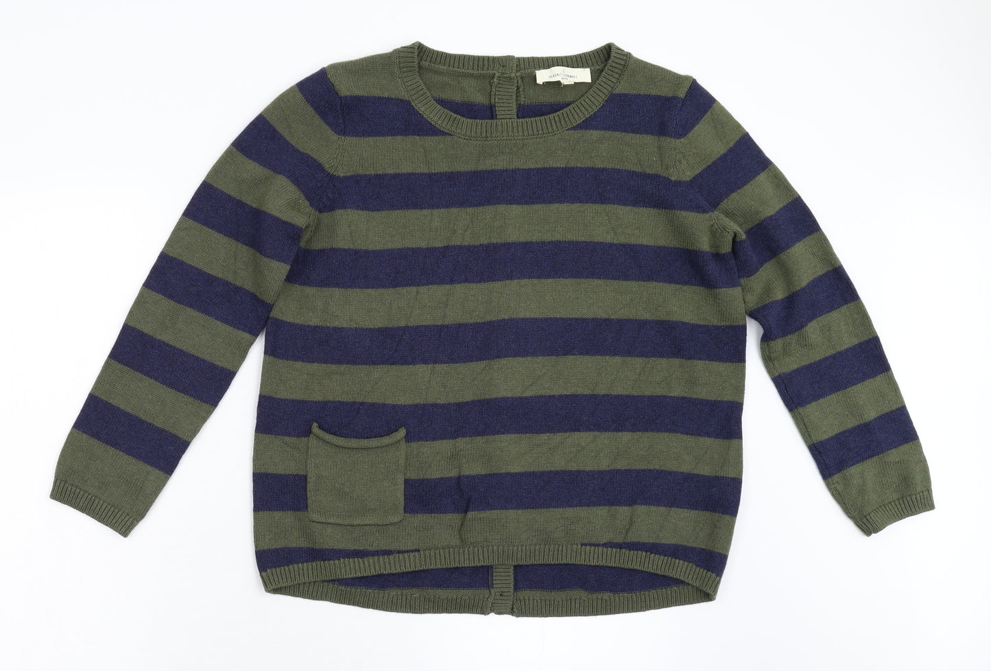 Seasalt Cornwall Womens Multicoloured Striped Knit Cardigan Jumper Size 10