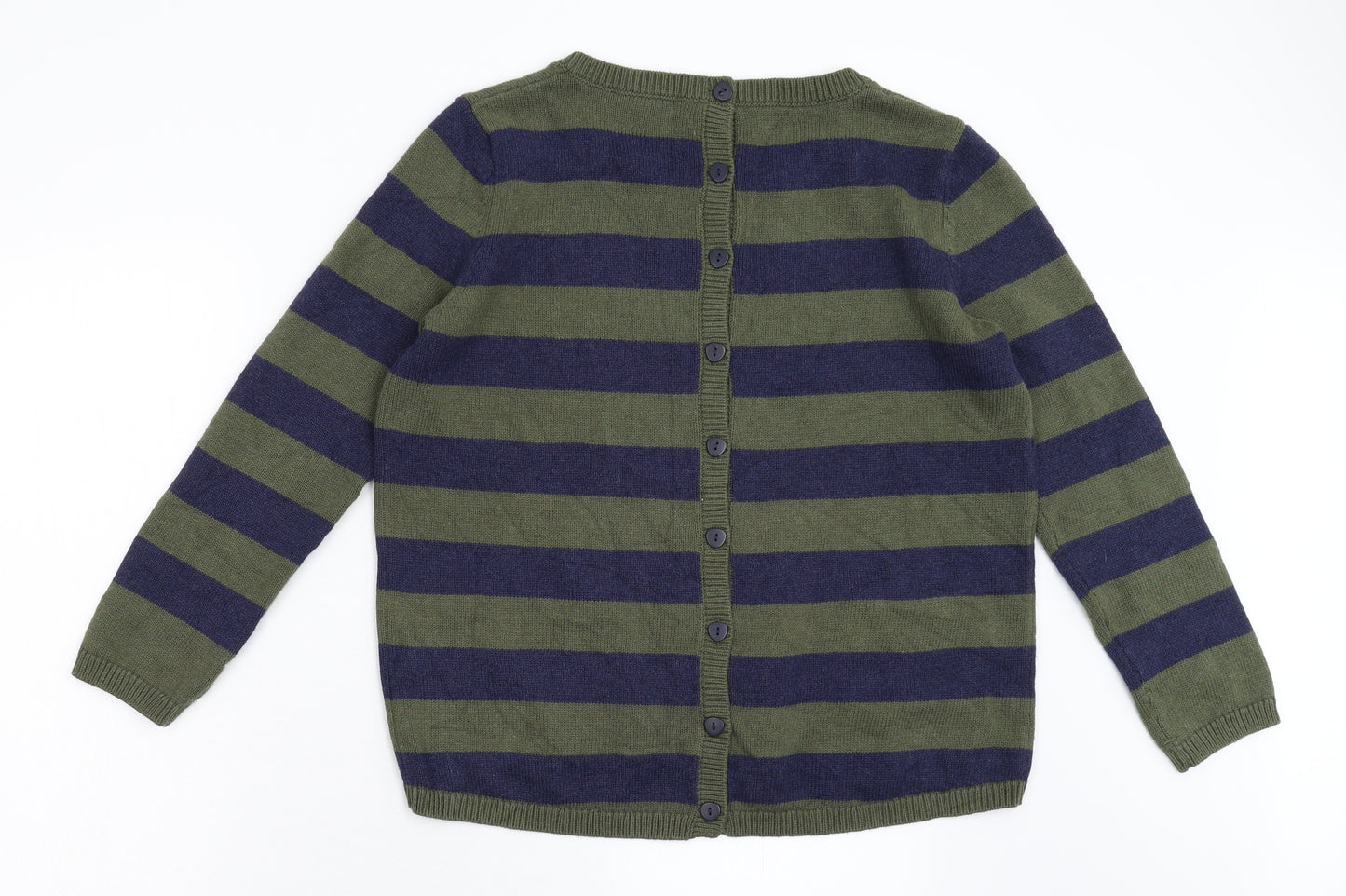 Seasalt Cornwall Womens Multicoloured Striped Knit Cardigan Jumper Size 10